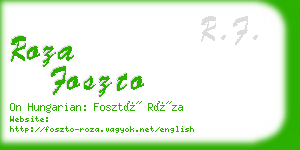 roza foszto business card